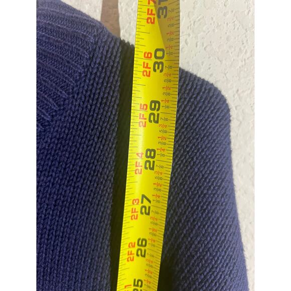 VTG Boston Traders Knit Sweater Golf Mens Size XLT Blue 100% Cotton Jumper - Picture 6 of 7